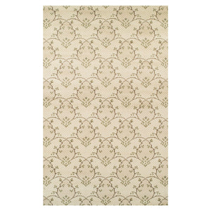 Homeroots 5' X 8' Beige Green And Brown Floral Vines Stain Resistant Area Rug  Polypropylene 486605