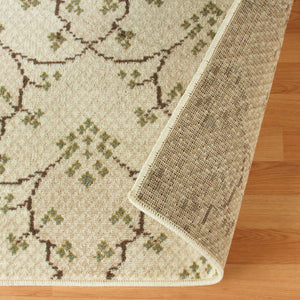 Homeroots 5' X 8' Beige Green And Brown Floral Vines Stain Resistant Area Rug  Polypropylene 486605