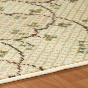 Homeroots 5' X 8' Beige Green And Brown Floral Vines Stain Resistant Area Rug  Polypropylene 486605