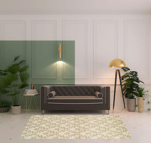 Homeroots 5' X 8' Beige Green And Brown Floral Vines Stain Resistant Area Rug  Polypropylene 486605