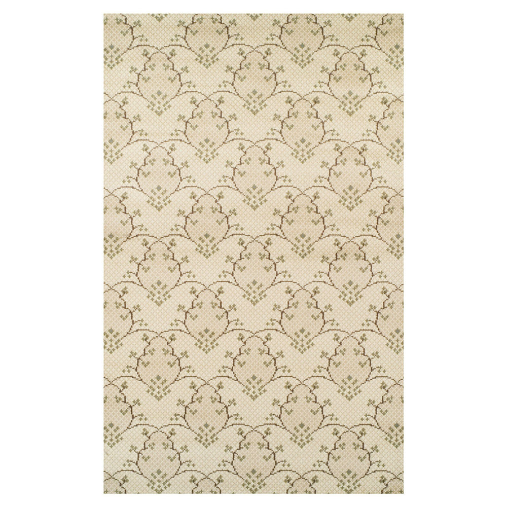Homeroots 8' X 10' Beige Green And Brown Floral Vines Stain Resistant Area Rug  Polypropylene 486606