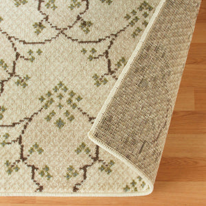 Homeroots 8' X 10' Beige Green And Brown Floral Vines Stain Resistant Area Rug  Polypropylene 486606