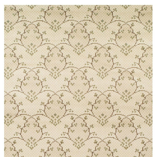 HomeRoots 8' Beige Floral Vines Area Rug - Timeless Design, Durable & Stain-Resistant for Family Spaces 8' X 10' 486606