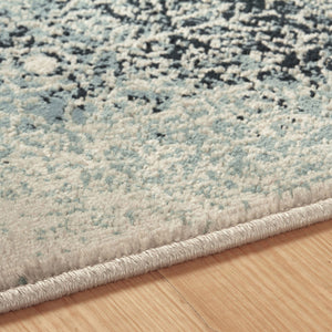 Homeroots 5' X 8' Navy Blue Medallion Stain Resistant Area Rug  Polypropylene 486645