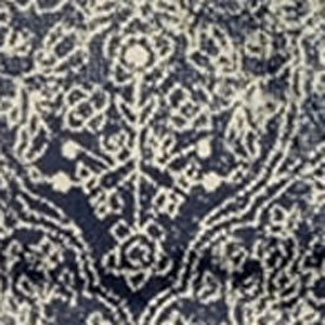 HomeRoots 5' Navy Blue and Ivory Medallion Area Rug - Stylish, Stain-Resistant, Perfect for Family Spaces 5' X 8' 486645