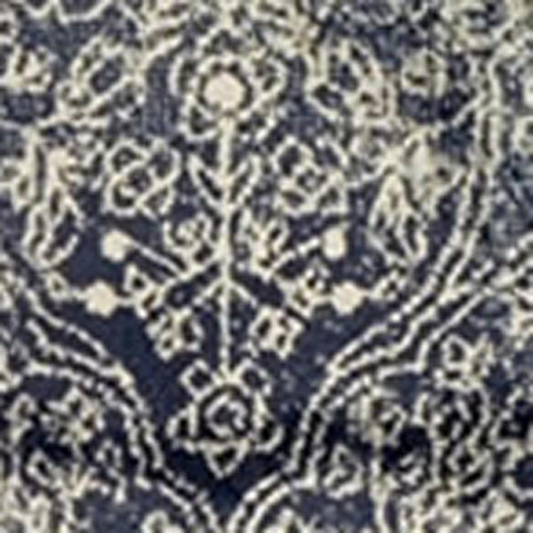 HomeRoots 5' Navy Blue and Ivory Medallion Area Rug - Stylish, Stain-Resistant, Perfect for Family Spaces 5' X 8' 486645