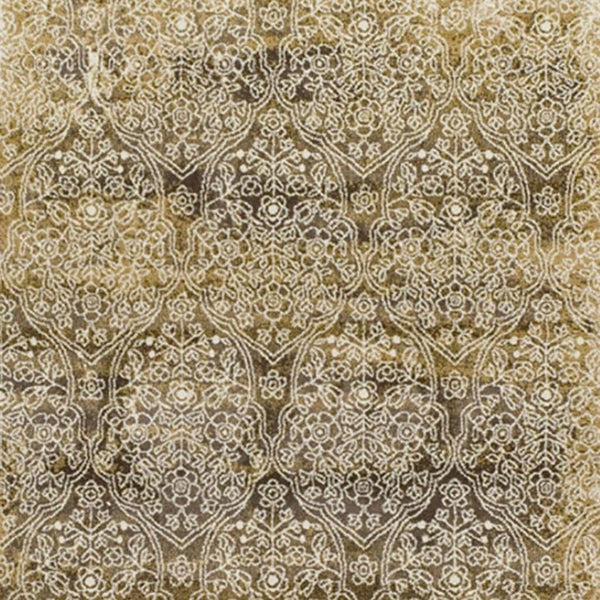HomeRoots 8' Camel Medallion Area Rug - Stain Resistant, Power-Loomed for Durability and Timeless Elegance 8' X 10' 486647