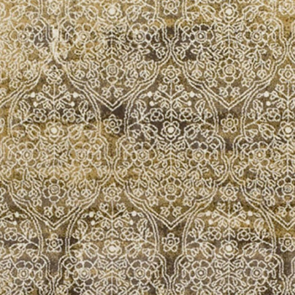 HomeRoots 8' Camel Medallion Area Rug - Stain Resistant, Power-Loomed for Durability and Timeless Elegance 8' X 10' 486647