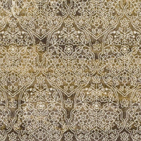 HomeRoots 8' Camel Medallion Area Rug - Stain Resistant, Power-Loomed for Durability and Timeless Elegance 8' X 10' 486647
