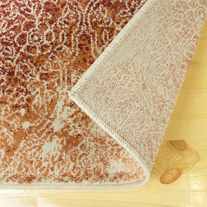 Homeroots 8' X 10' Orange Medallion Stain Resistant Area Rug  Polypropylene 486649