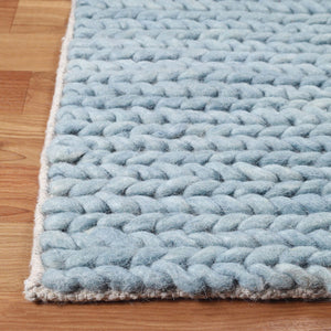 Homeroots 8' X 10' Light Blue Wool Handmade Stain Resistant Area Rug  Wool 486670