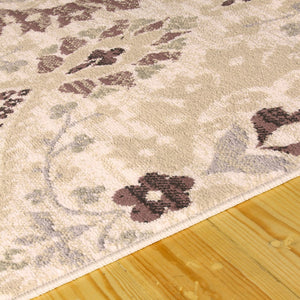 HomeRoots 9' Gray and Ivory Floral Distressed Area Rug - Timeless Elegance for High-Traffic Spaces and Homes 9' X 12' 486726