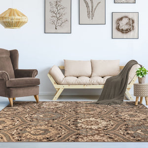 HomeRoots 9' Blue and Ivory Floral Area Rug - Elegant Design for Cozy Living Spaces, Durable & Stain-Resistant 9' X 12' 486727