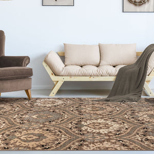 HomeRoots 9' Blue and Ivory Floral Area Rug - Elegant Design for Cozy Living Spaces, Durable & Stain-Resistant 9' X 12' 486727