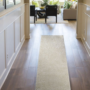 Homeroots 8' Ivory Shag Runner Rug - Stain Resistant, Soft, And Stylish Accent For Any Home Decor Space  Polypropylene 486782