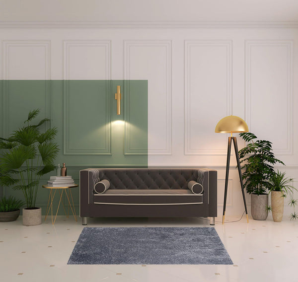 Homeroots 4' X 6' Grey Shag Stain Resistant Area Rug  Polypropylene 486787