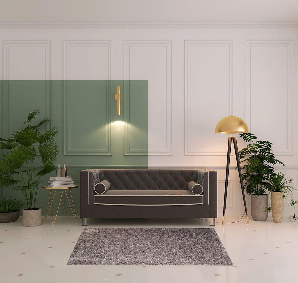 Homeroots 4' X 6' Taupe Shag Stain Resistant Area Rug  Polypropylene 486790