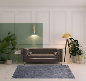 Homeroots 5' X 8' Grey Shag Stain Resistant Area Rug  Polypropylene 486793