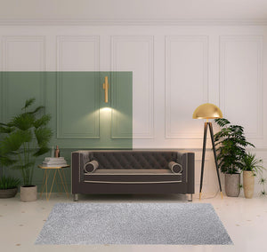 Homeroots 5' X 8' Silver Shag Stain Resistant Area Rug  Polypropylene 486795