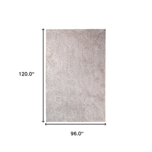 Homeroots 8' X 10' Beige Tufted Stain Resistant Area Rug  Polypropylene 486797