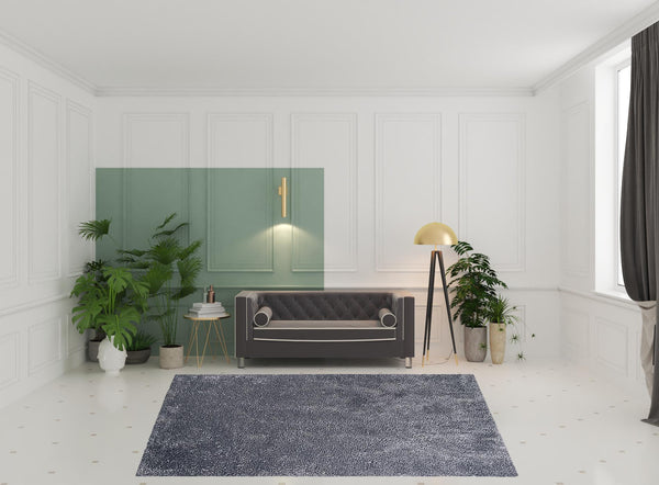 Homeroots 8' X 10' Grey Shag Stain Resistant Area Rug  Polypropylene 486799