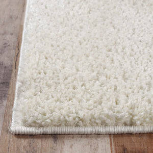 Homeroots 8' X 10' Ivory Shag Stain Resistant Area Rug  Polypropylene 486800