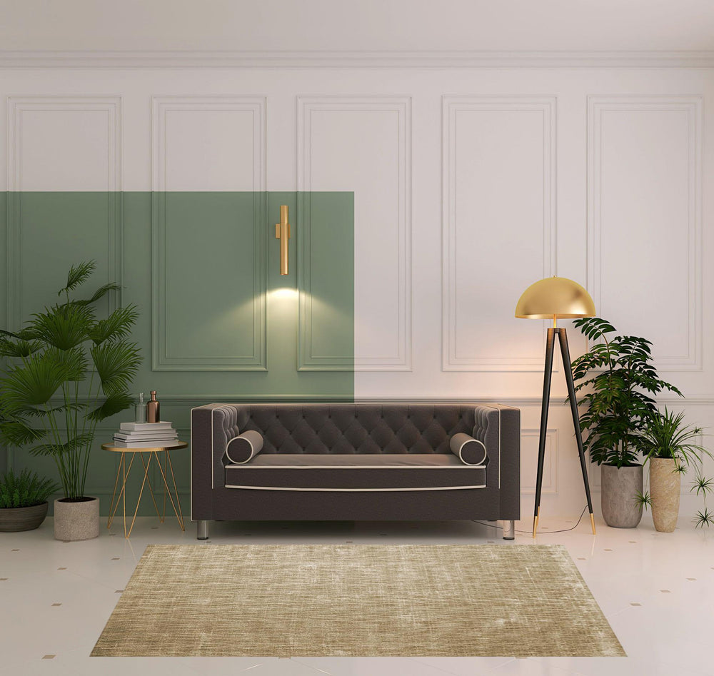 Homeroots 5' X 8' Beige Abstract Hand Woven Stain Resistant Area Rug  Viscose 486803