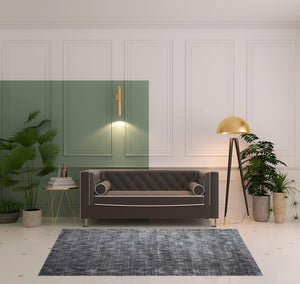 Homeroots 5' X 8' Grey Abstract Handmade Stain Resistant Area Rug  Viscose 486804