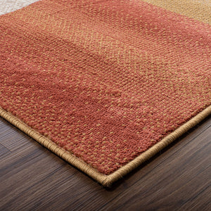 Homeroots 5' X 8' Terra Cotta Patchwork Power Loom Stain Resistant Area Rug  Polypropylene 486853