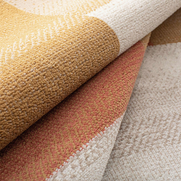 Homeroots 5' X 8' Terra Cotta Patchwork Power Loom Stain Resistant Area Rug  Polypropylene 486853