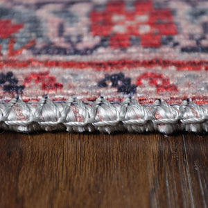 Homeroots 5' X 8' Garnet Red Medallion Stain Resistant Area Rug  Polyester 486881