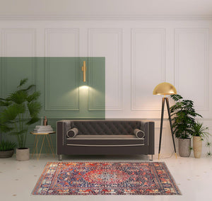 Homeroots 5' X 7' Brown Medallion Stain Resistant Area Rug  Polyester 486882