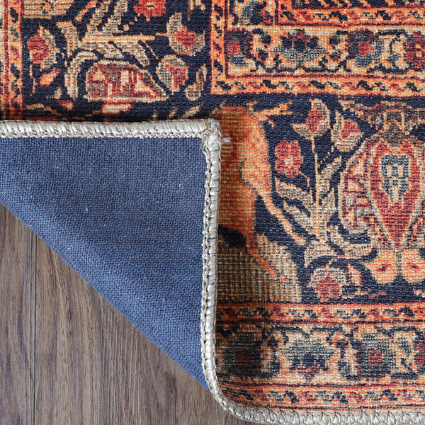 Homeroots 7' X 9' Brown Medallion Stain Resistant Area Rug  Polyester 486885