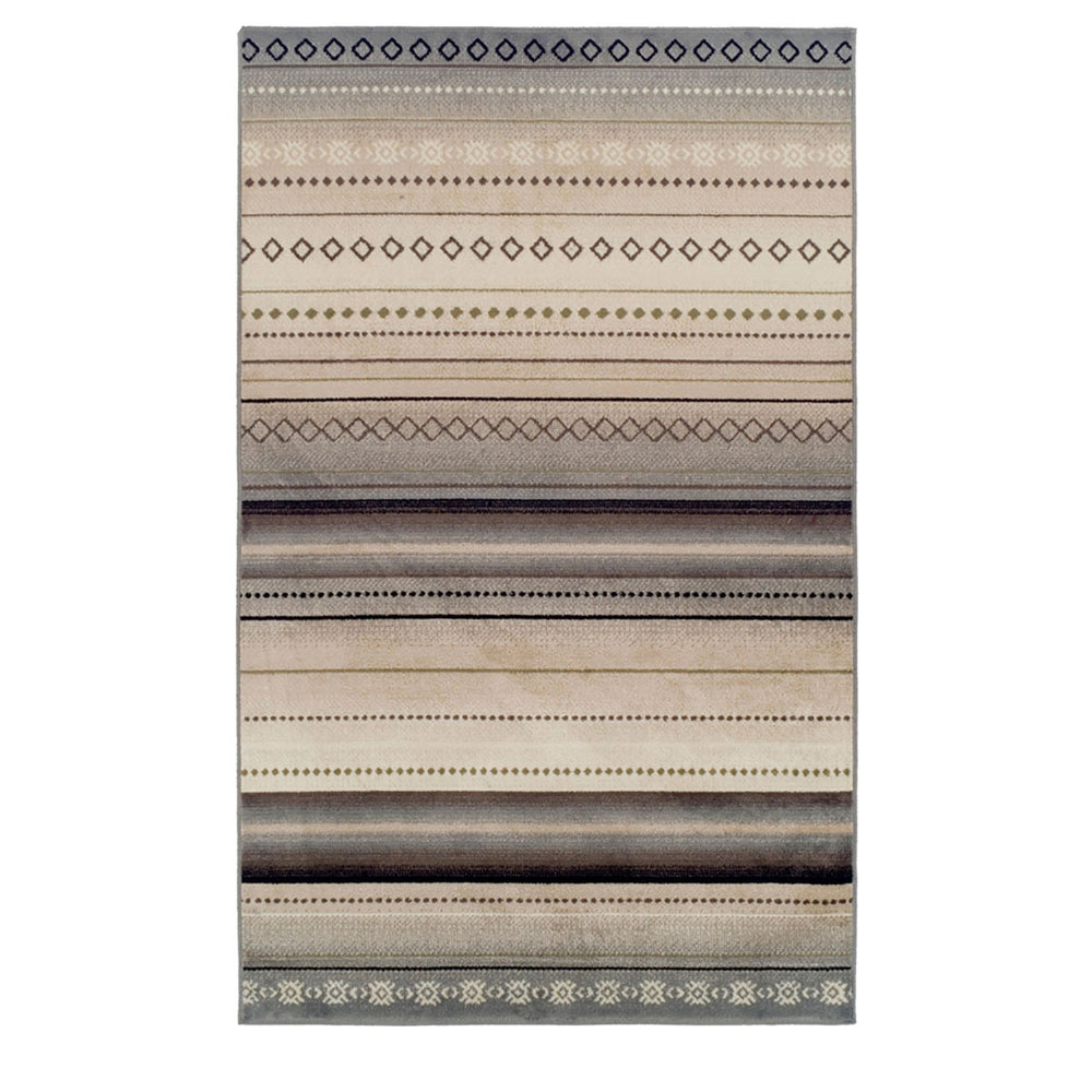 Homeroots 5' X 8' Gray Southwest Geometric Stain Resistant Area Rug  Polypropylene 486893
