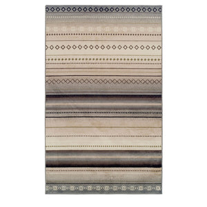 Homeroots 8' X 10' Gray Southwest Geometric Stain Resistant Area Rug  Polypropylene 486894