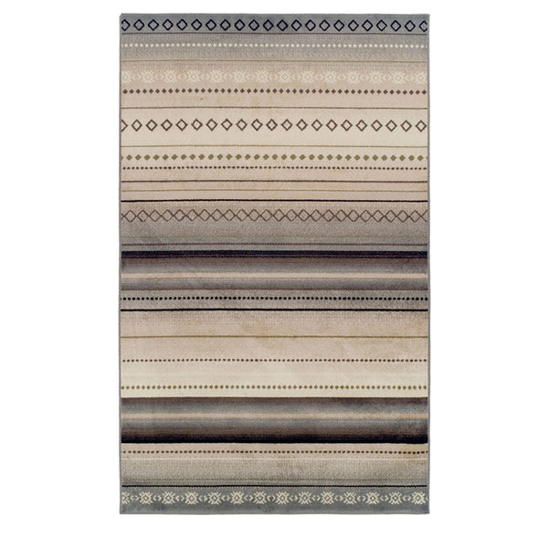 Homeroots 8' X 10' Gray Southwest Geometric Stain Resistant Area Rug  Polypropylene 486894