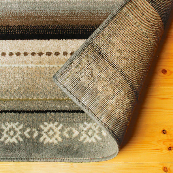 Homeroots 8' X 10' Gray Southwest Geometric Stain Resistant Area Rug  Polypropylene 486894