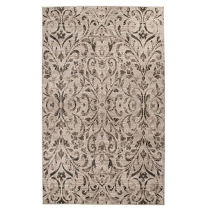 Homeroots 5' X 8' Bronze Floral Vines Power Loom Stain Resistant Area Rug  Microfiber 486953