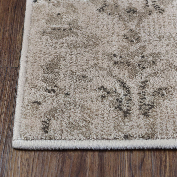 Homeroots 5' X 8' Bronze Floral Vines Power Loom Stain Resistant Area Rug  Microfiber 486953