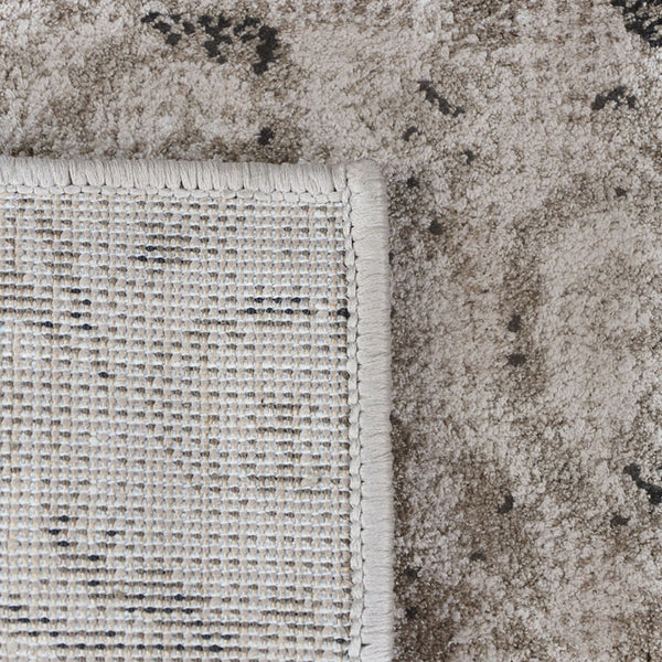 HomeRoots 8' Beige and Black Floral Vines Area Rug - Elegant, Durable Design for Living Spaces and Comfort 8' X 10' 486955