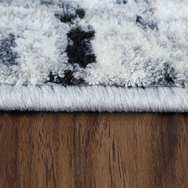 Homeroots 8' X 10' Platinum Floral Vines Power Loom Stain Resistant Area Rug  Microfiber 486956