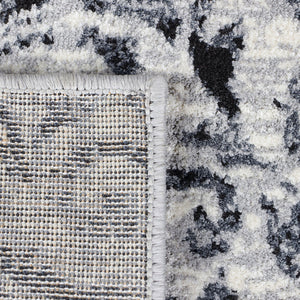 Homeroots 8' X 10' Platinum Floral Vines Power Loom Stain Resistant Area Rug  Microfiber 486956