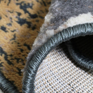 Homeroots 5' X 8' Beige And Gray Floral Power Loom Distressed Stain Resistant Area Rug  Polypropylene 486998