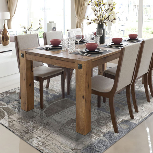 Homeroots 5' X 8' Brown And Ivory Floral Power Loom Distressed Stain Resistant Area Rug  Polypropylene 486999