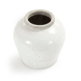 Partially Glazed Off-White Jar (4869L A25A) Zentique