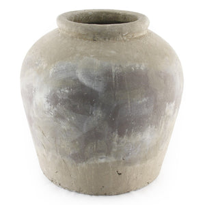 Distressed Grey Wash Jar (4869L A292) Zentique