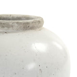 Partially Glazed Off-White Jar (4869S A25A) Zentique