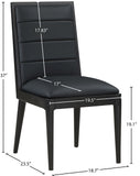 Bristol Black Vegan Leather Dining Chair 486Black-C Meridian Furniture