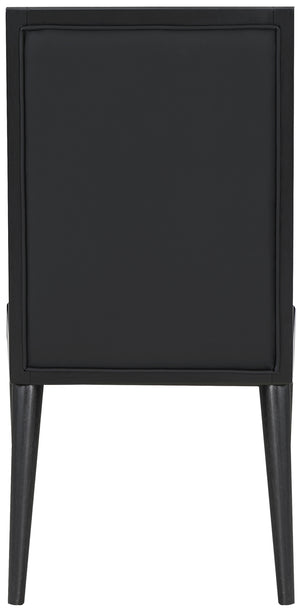 Bristol Black Vegan Leather Dining Chair 486Black-C Meridian Furniture