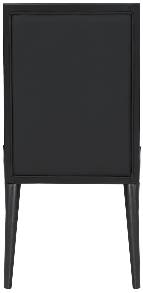 Bristol Black Vegan Leather Dining Chair 486Black-C Meridian Furniture